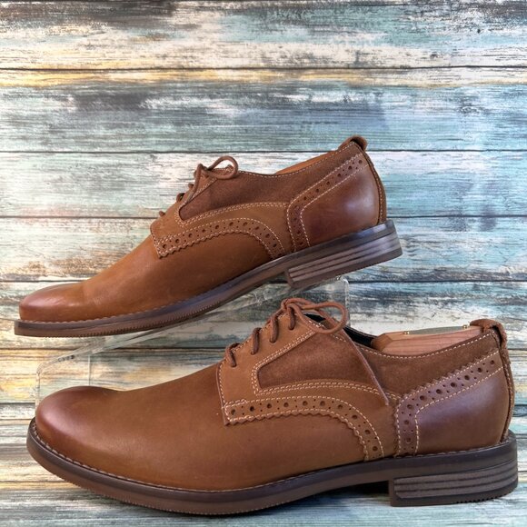 Rockport Derby Dress Shoes Mens 10M Brown Leather Brogue Plain Toe Work Formal main image 9